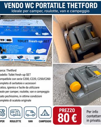 WC PORTATILE THETFORD serie C200, C220 e C250/C260