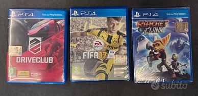 PS4 - GIOCHI: Driveclub + Fifa17 + Ratchet&Clank