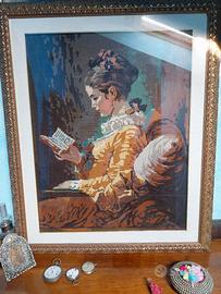 Quadro  canevas :la petite liseuse di  Fragonard.