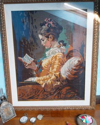 Quadro  canevas :la petite liseuse di  Fragonard.