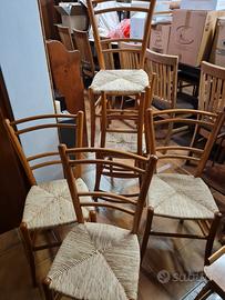 Sedie con impagliatura classica