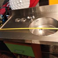 Lavello professionale in acciaio inox con vasca