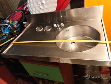 Lavello professionale in acciaio inox con vasca