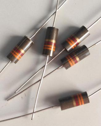2X Resistori 3300 Ohm (3.3 kΩ) 1W - Resistenza NOS
