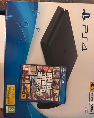 PS4 Slim 500GB Jet Black + GTA V