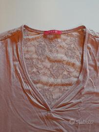 Maglietta maniche lunghe Guess in pizzo taglia L