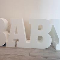 Lettere in polistirolo "BABY" - Spessore 16,5 cm