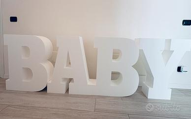 Lettere in polistirolo "BABY" - Spessore 16,5 cm