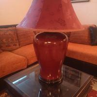 Lampada in ceramica colore lacca cinese
