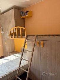 cameretta Bambini con letto a soppalco completa
