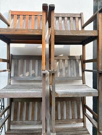 Poltrone in legno di acacia