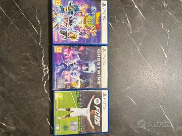 3 GIOCHI PS5 FIFA25 GHOSTWIRE DRAGONBALL