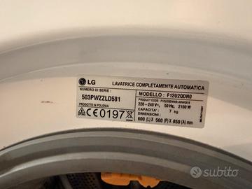 Ricambi lavatrice lg mod. F12U2QDNO