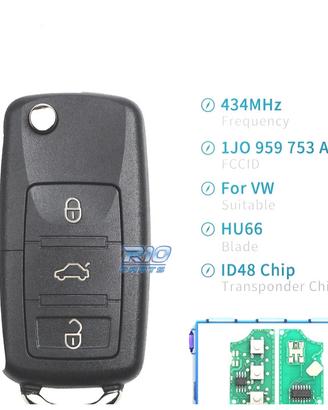 CHIAVE COMPLETA PER VOLKSWAGEN VW BEETLE 02-04 GOL