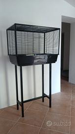 Gabbia per criceto con supporto in legno 
