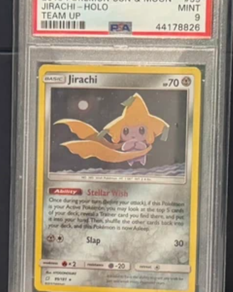2019 Jirachi sun moon team up 99 PSA 9