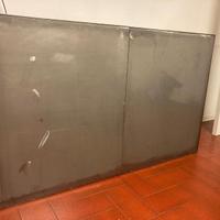 Mobile credenza in ferro spazzolato e libreria