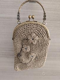 Clutch bag, borsa con chiusura a scatto,