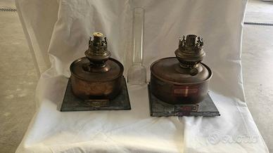 2 lampade nave DHR Rotterdam rame vintage