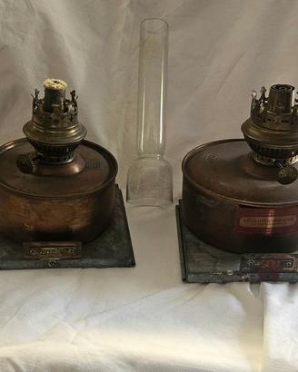 2 lampade nave DHR Rotterdam rame vintage