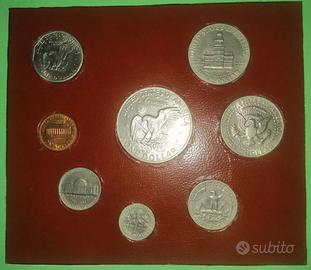 Composizione di n°8 monete USA  anni ‘70