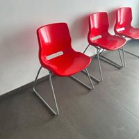 sei sedie attesa pranzo camera studio impilabili