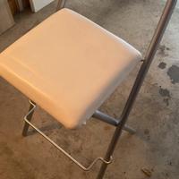 4 sgabelli pieghevole con schienale e poggiapiedi