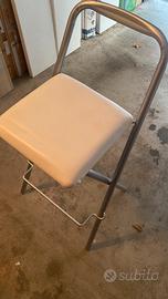 4 sgabelli pieghevole con schienale e poggiapiedi