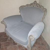 Poltrona stile barocco shabby chic 