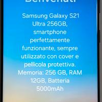 Samsung S21 ultra 256 GB, RAM 12GB