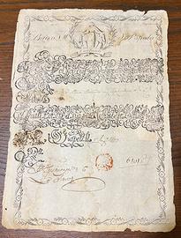 Fede di Credito Antica Napoli Banco S.M. 1803