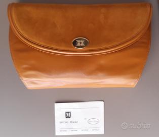 Borsa pelle e scamosciato giallo ocra Bruno Magli