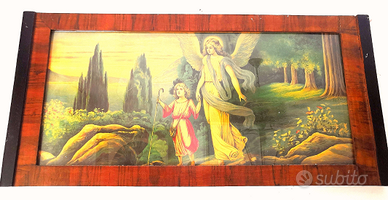 Quadri antiquariato con cornici in radica