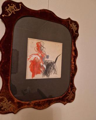 Cornice Art Nouveau con dipinto