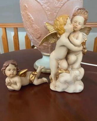 Angioletti in ceramica Amore e Psiche