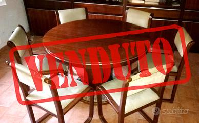 Tavolo rotondo allungabile + 6 sedie - VENDUTO
