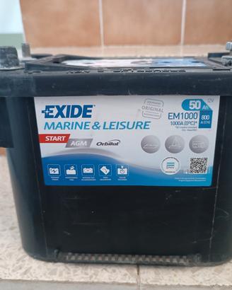 Batteria Exide Agm Em1000 12v 50ah 800a (Soh 100%)