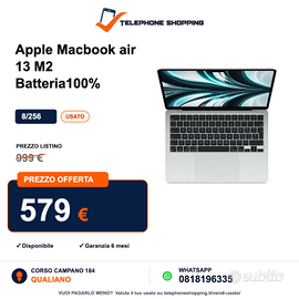 MacBook Air 13" M3 Batteria 91% 8/256 GB