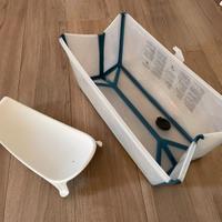 Stokke Flexi Bath Transparent Blue + Supporto