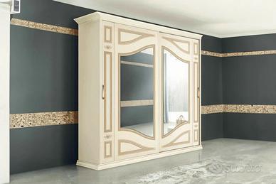 armadio classico patinato panna