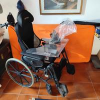 sedia a rotelle, basculante movimenti a pistoncino
