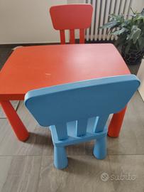tavolino Ikea con due sedie 