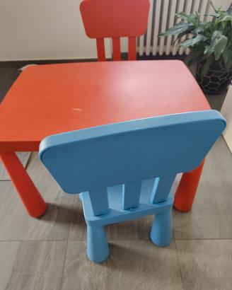tavolino Ikea con due sedie 