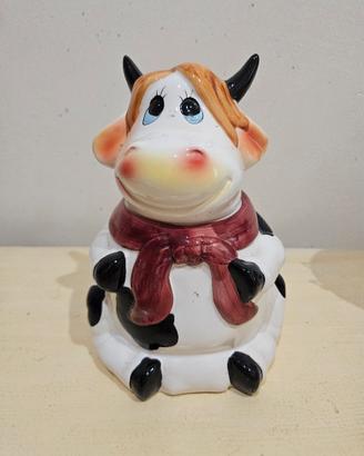 Porta biscotti a forma di mucca
