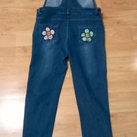 salopette jeans dipinta a mano
