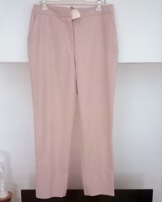 pantaloni rosa beige H&M nuovi TG.46