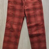 Pantaloni Mason's scacchi terra bruciata TG.44