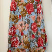 Gonna elegante con balze fiori