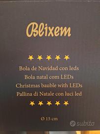 Palla di natale in vetro con luci led