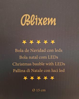 Palla di natale in vetro con luci led